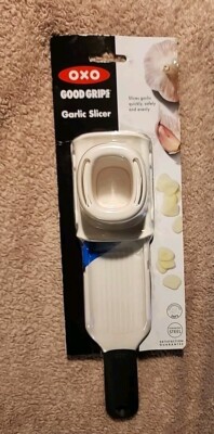 NEW OXO Good Grips Garlic Slicer Slices Garlic Quickly Safely Evenly FREE SHIP
