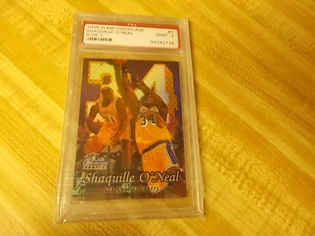1998-99 Flair Showcase Row 2 Shaquille O'Neal #7 HOF PSA 9 MINT