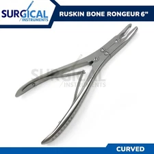 Ruskin Bone Rongeur 6" Curved 3mm Bite Orthopedic Surgical Stainless German Gr