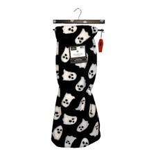 Storehouse Halloween Black  White Ghost Plush Faux Fur Throw Blanket 50x70"