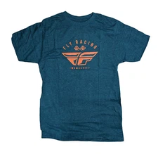 Fly Racing Patriarch Tee T-Shirt in Sage Cyan Red and Black Size Small and Large