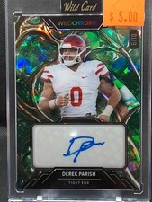 DEREK PARISH 2023 WILD CARD GREEN CRYSTAL AUTO ROOKIE #6/10 JAGUARS QQ