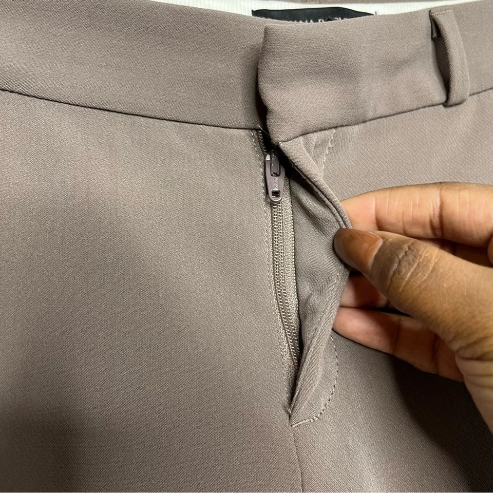 Banana Republic Women Pants 4 Petite Logan Fit Pants Wide Leg Trousers Office - Image 4 of 4