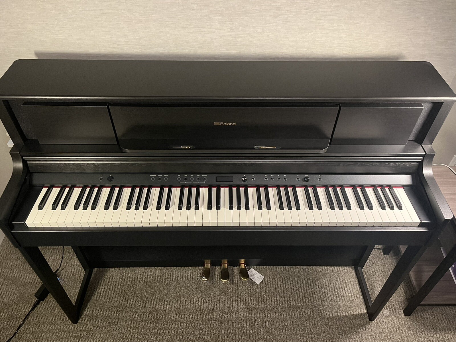 Roland LX705 Digital Piano with Stand in Charcoal Black eBay