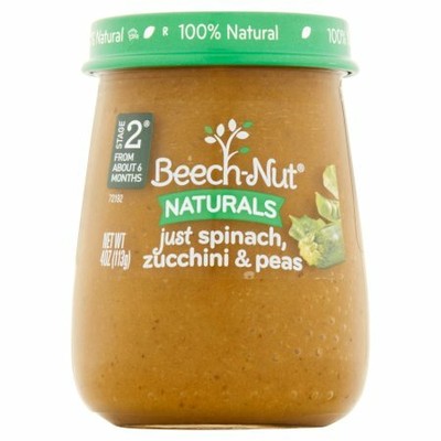 beechnut spinach zucchini peas