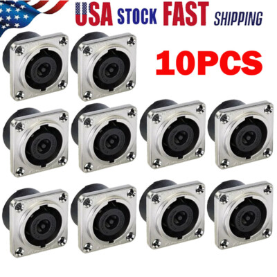 10pc For Speakon For Neutrik NL8MPR Loudspeaker/Amplifier Pole Panel Connector
