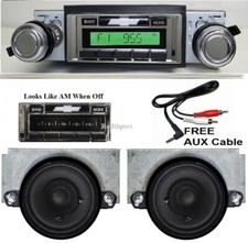 1970-1972 Monte Carlo Stereo Radio W Free Aux Cable 2 Dash Speakers 230