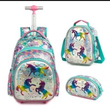 Htgroce Schulranzen Rucksack Trolley Mit 2 Rollen Für Kinder
