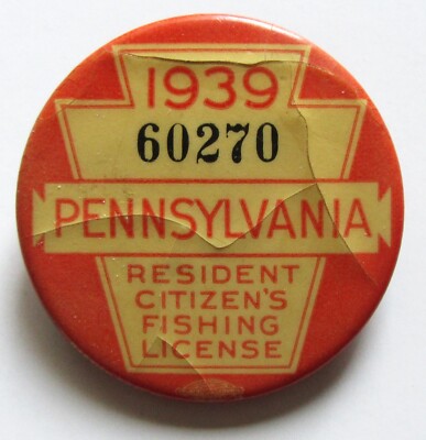 Bouton épingle Permis De Pêche Citoyen Résident De