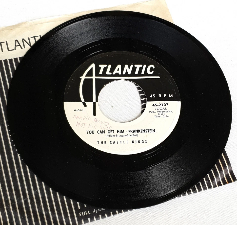 The Castle Kings- You Can Get Him-Frankenstein 7” Promo Single 1961 Atlantic USA - Image 2 of 4