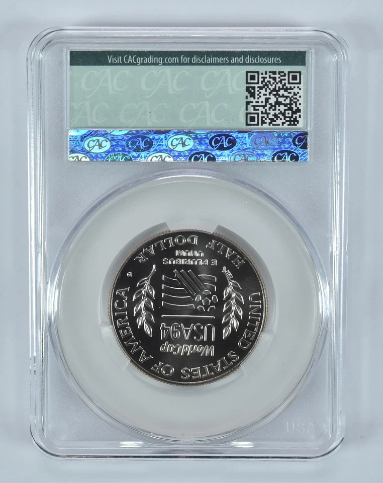 1994-D World Cup Soccer Commemorative Half Dollar MS69 CAC CACg *3046 - Image 2 of 4