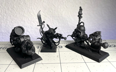 2 x Skaven Weapons Teams + Warlock Engineer Island of Blood Warhammer OOP WHFB