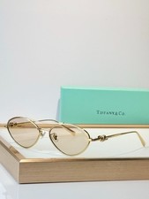 Tiffany  Co TF3117 Sunglasses Gold Frame Brown Gradient Lens 57-16-140 - NEW