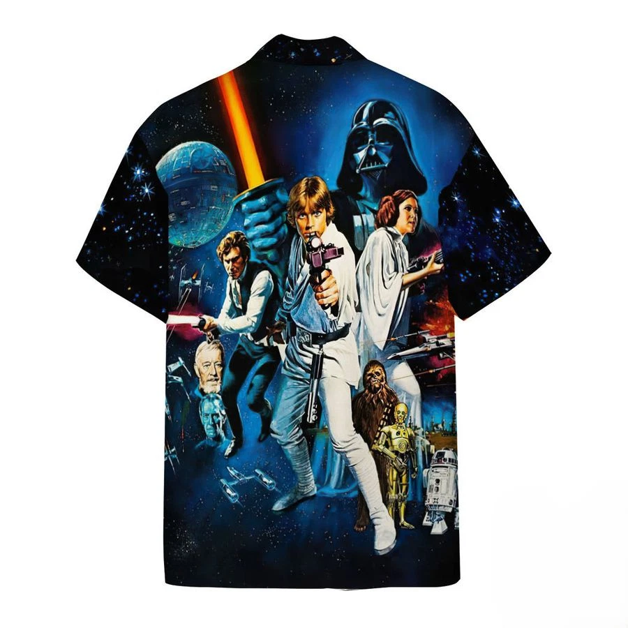 Disney Star Wars The Force Blue Space Hawaiian Shirt