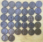 Collection of Lincoln Cents (32)all different Wheatbacks 1940-1958 not inclusive