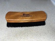 Professional STAR Pro 8" Shoe SHINE BRUSH Black Horsehair BRAZIL