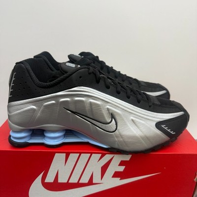 Nike Shox R4 Metallic Silver Psychic Blue Black HQ1988 004 Men's