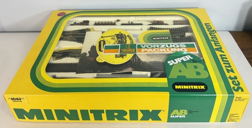 Juego completo de vagones de locomotora y tren Minitrix calibre N de colección 1063 en caja | Condition: Used
