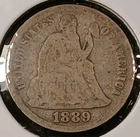 1889 Seated Liberty Dime Good Detail