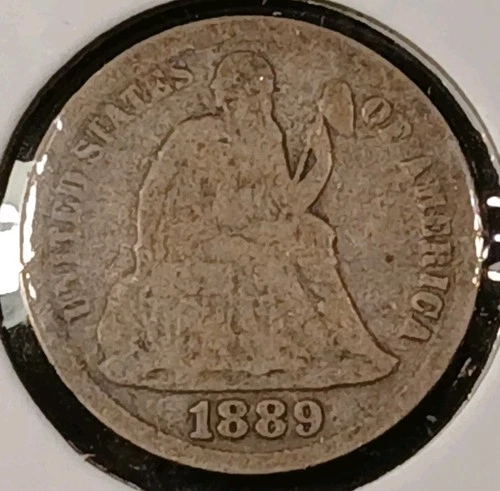 1889 Seated Liberty Dime Good Detail