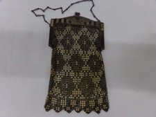 Whiting Davis Vintage Small Metal Mesh Purse Flapper Classic Bag