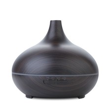 Dark Wood Grain Look Essential Oil Diffuser, Ultrasonic Diffusing Cool Mist H...