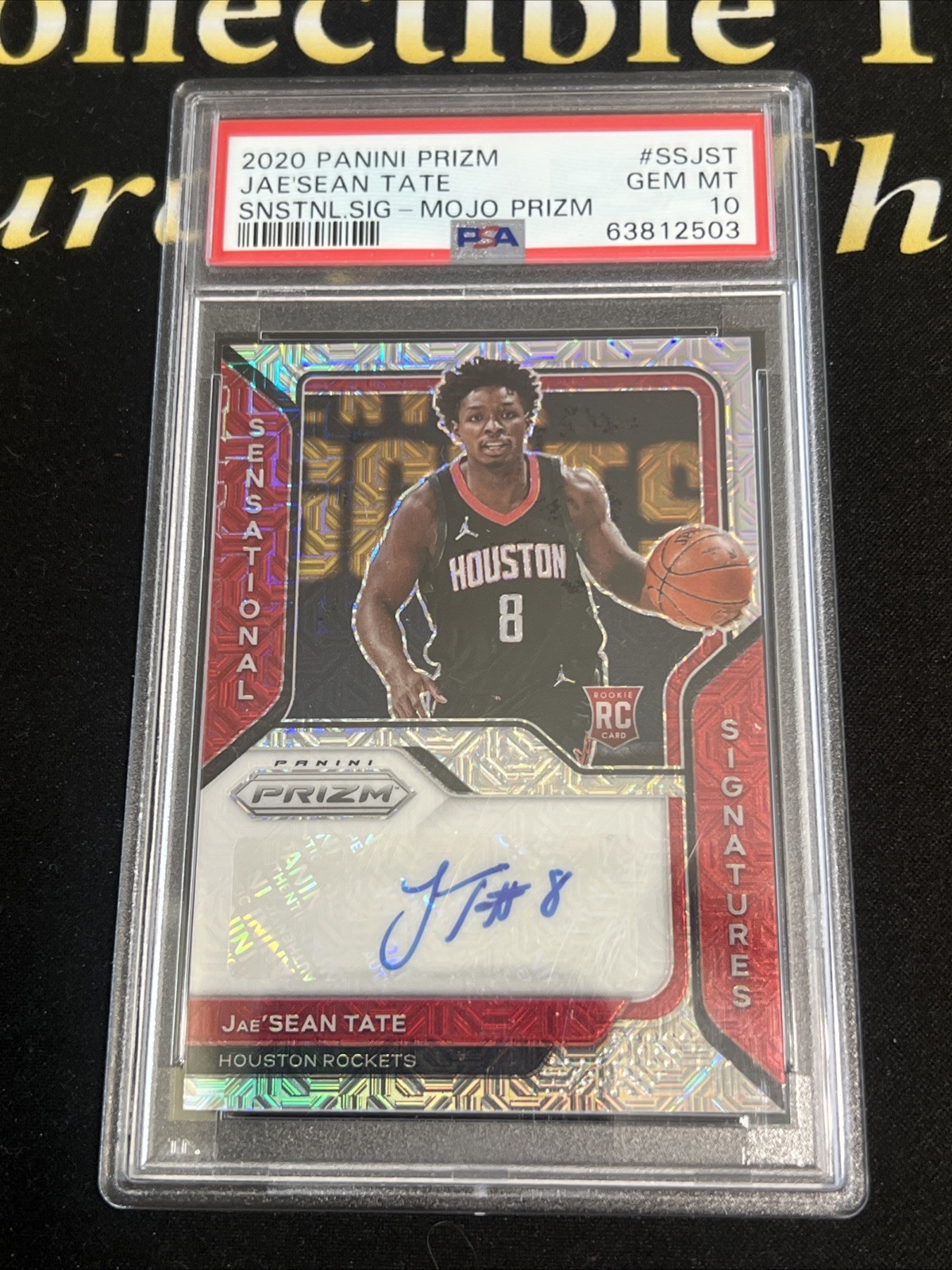 2020 Prizm Jae’SEAN Tate Sensational Signatures Mojo Prizm Auto #6/25 PSA 10