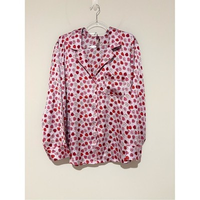 Adore Me Sammi Candy Heart Print Pajama Set Pink size XL