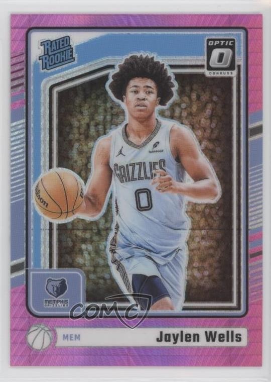 2024 Panini Donruss Optic Rated Rookie Pink Hyper Prizm Jaylen Wells #252 1hr4
