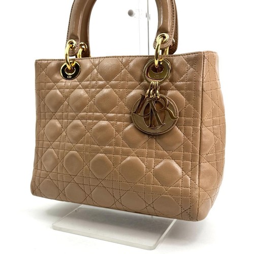 Christian Dior Lady Dior handbag, beige Women's Auth