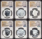 2023 Morgan & Peace Dollar 6 Coin Set- NGC MS70/PR70 Ultra Cameo/Rev PF 70- FDOI
