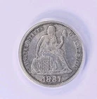 1887-S Liberty Seated Dime - ANACS XF40 Details