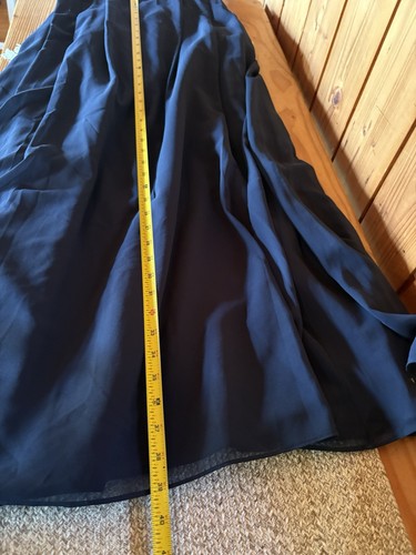 Bill Levkoff Strapless Dress Womens 6 Navy Blue Ruched Chiffon Gown 82965 - Picture 10 of 10