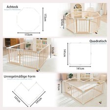 Laufstall Baby,faltbar mit Tür&Sicherheitsverschluss,individuell formbarer