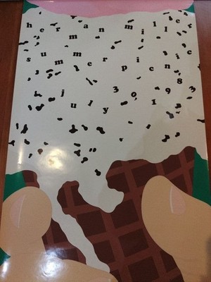Herman Miller Summer Picnic Original Poster 1983 Eistüte Sammlerstück Kunst