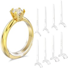 Ring Sizer Adjuster for Loose Rings, 16 Pack 8 Sizes Silicone 0.5-10mm, Clear