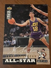 1994-95 Collector's Choice All-Star Advice John Stockton 196 Silver Signature NM