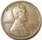 1937-D Lincoln Wheat Cent - #10666-62