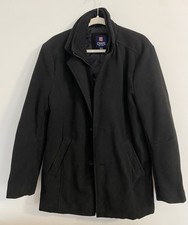 Chaps Men's Size Medium Black Winter Dress Coat Zip up and Button  