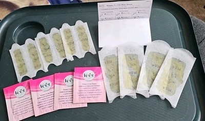 Veet Ready To Use Wax Strip Hair Remover Kit Sensitive Formula 20 Count *No Box*