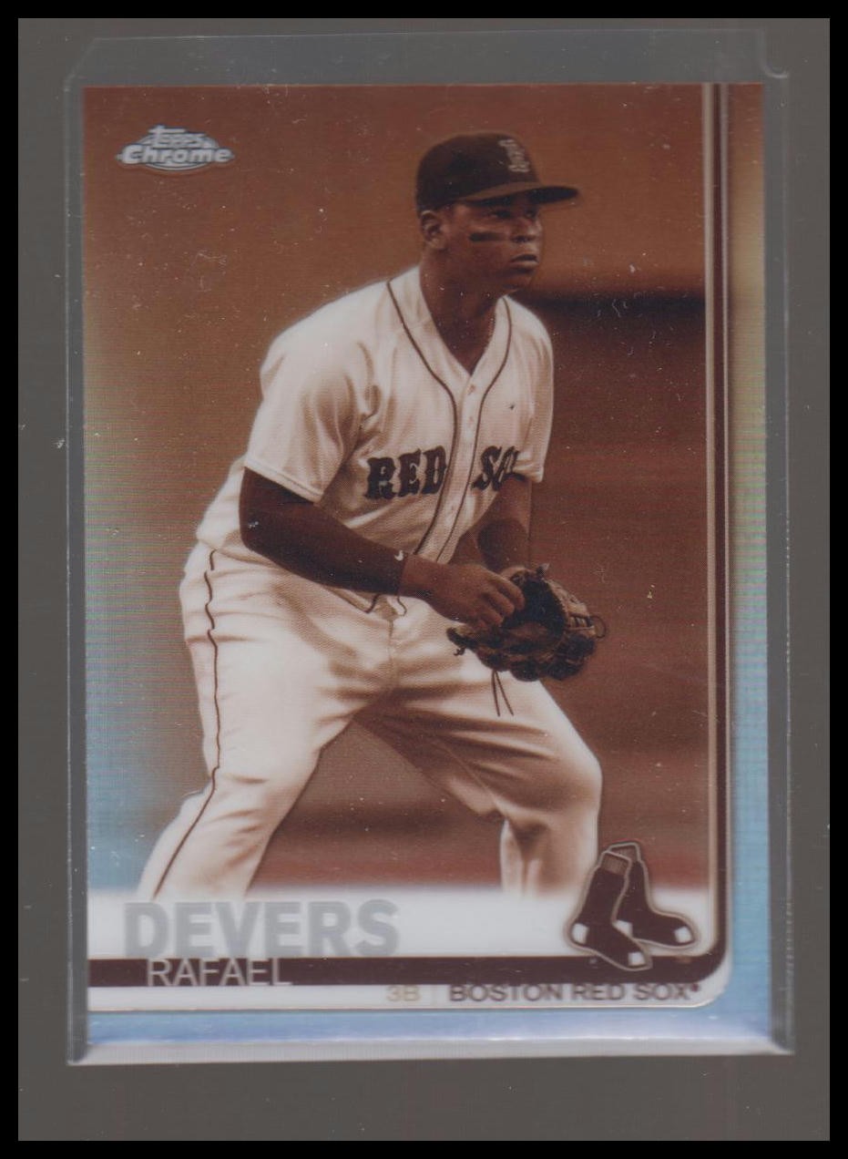 2019 Topps Chrome #184 Rafael Devers Sepia Refractor
