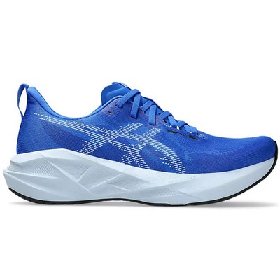 Men's Asics Novablast 5, Illusion Blue/Light Blue, 9 2E Wide US