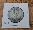 1920 d circulated Walking Liberty half dollar