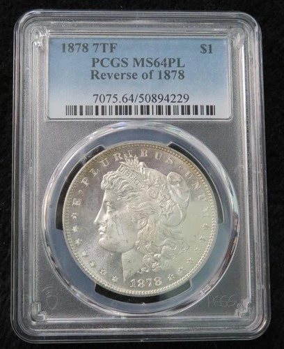 1878 Morgan Silver Dollar * 7 Tail Feathers * 2nd Rev * PCGS Graded MS64 PL
