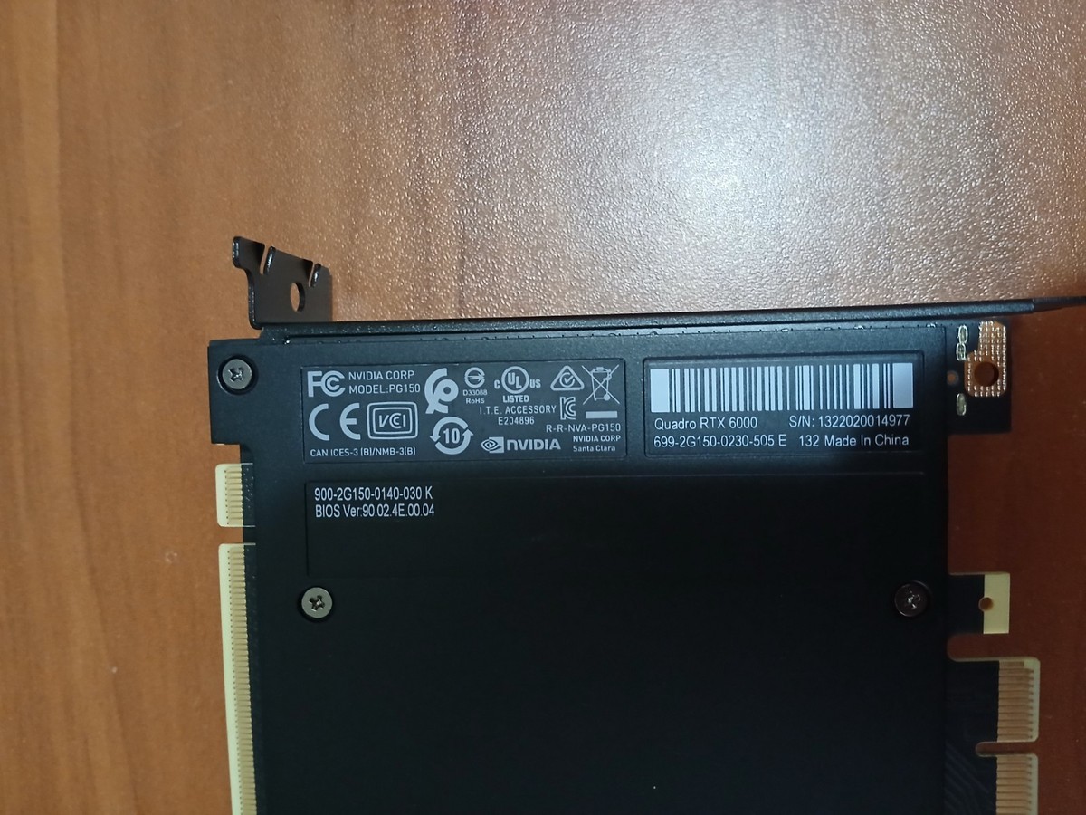 NEW NVIDIA Quadro RTX 6000 24GB Passive Cooled SERVER GPU Graphics