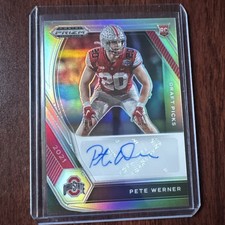 Pete Werner Auto Panini Prizm Rookie Card 