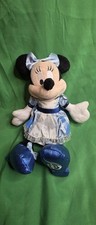 Disney Minnie Mouse Plush   Blue Shimmer Dress  Bow   12  Stuffed Toy