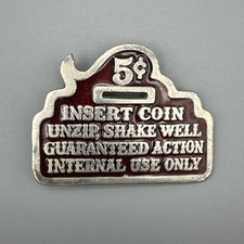 Vintage 1979 Great American Buckle Co. Chicago 5 Cent Insert Coin Belt Buckle