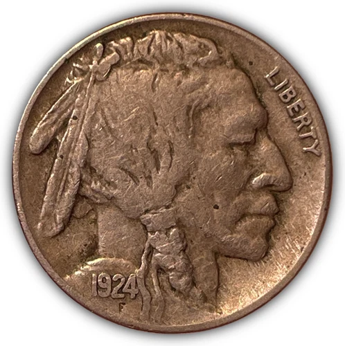 1924-S Buffalo Nickel Very Fine VF Coin #21380