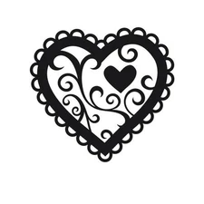  #137  Darice Embossing Folder Essentials  " VALENTINE HEART  " 1218-46